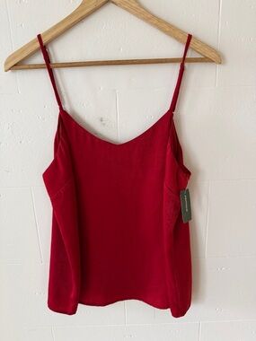 Simons | NWT Red Slip Camisole | Silky Minimal Tank Top | Size Medium